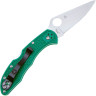 Нож складной SPYDERCO DELICA 4 LIGHTWEIGHT FLAT GROUND GREEN C11FPGR