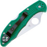 Нож складной SPYDERCO DELICA 4 LIGHTWEIGHT FLAT GROUND GREEN C11FPGR