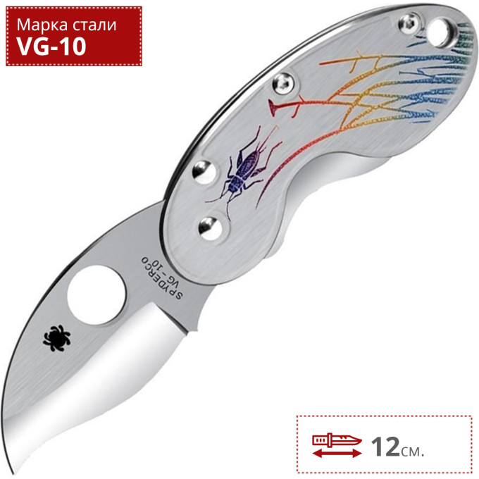 Нож SPYDERCO CRICKET TATTOO 29PT